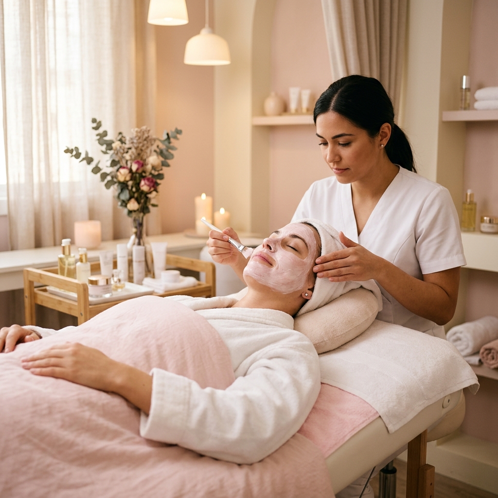 Facial treatment at Sun Shine Spa